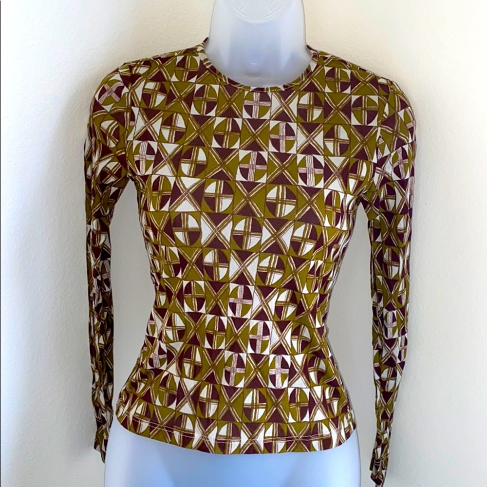 ✨ Top long sleeve green brown